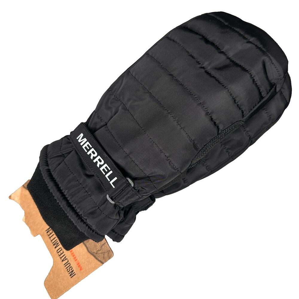 Merrell Unisex Insulated Mittens Black L/XL New With Tags Winter Gloves